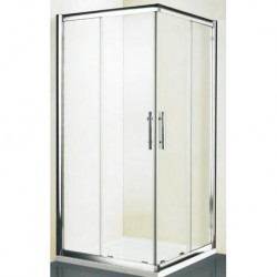 Kabina prysznicowa KRETA kwadratowa 80 x 80 x 185 cm, szkło MROŻONE