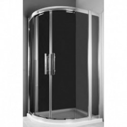 Kabina prysznicowa RODOS MAX półokrągła 100 x 80 x 185 szkło GRAFIT