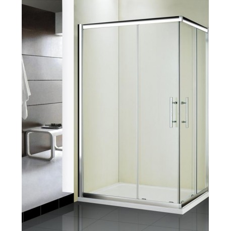 Kabina prysznicowa KRETA MAX kwadratowa 100 x 80 x 185 cm, szkło GRAFIT