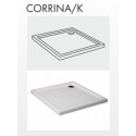 Brodzik kwadratowy CORRINA/K (90x90x5,5cm)