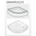 Brodzik półokrągły GRAWELLO/O (90x90x26cm)
